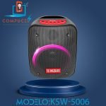 Kaiser Bocina Bluetooth Recargable 4” 20 W Rms Ksr-Link con Luz RGB Auxiliar, USB, Micro Sd MOD-KSW-5006