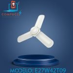 Foco Led Tipo Ventilador 42w Luz Al Centro Y Aspas Dirigible MOD-E27W42T09