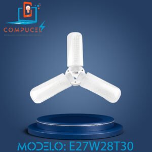 4pz Foco Led 3 Aspas Abatibles 28w Luz Blanca Dirigible