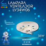 LAMPARA VENTILADOR DE TECHO TIANLAI 36W MOD. FS-06 REF. LV34W06 C/CONTROL