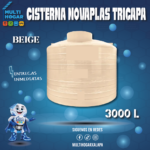 CISTERNA NOVAPLAS TRICAPA BEIGE 3000L