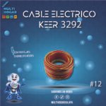 CABLE ELECTRICO ROLLO KEER #12 AWG COD.3992 ROJO 25M