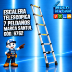 ESCALERA TELESCOPICA 7 PELDAÑOS SANTUL MOD.6762