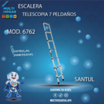 ESCALERA TELESCOPICA 7 PELDAÑOS SANTUL MOD.6762