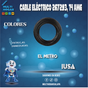 D01966N,CABLE 14 DE 500 M NEGRO IUSA 301126,CABLE,CABLE THHW,301126,IUSA-CABLE THHW,CONDUCTORES IUSA,