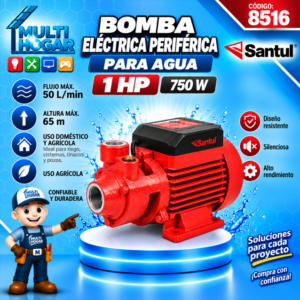 BOMBA PERIFERICA DE 1 HP SANTUL MOD. 8516