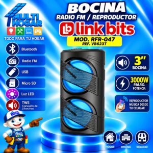 BOCINA RADIO FM/REPRODUCTOR 3" LINK BITS MOD. RFR-047 REF. VB623T