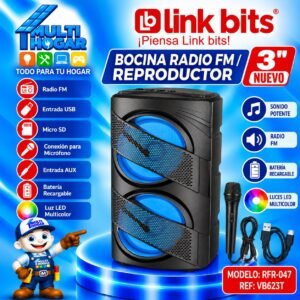 BOCINA RADIO FM/REPRODUCTOR 3" LINK BITS MOD. RFR-047 REF. VB623T